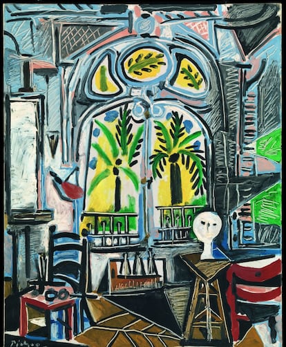 'El taller', 1955.Óleo sobre lienzo, 80,9 x 64,9 cm. Tate: Presentado por Gustav y Elly Kahnweiler en 1974, añadido a la colección en 1994.