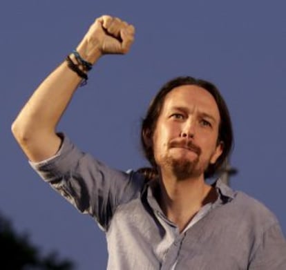 Pablo Iglesias, leader of Spain's anti-austerity party Podemos.