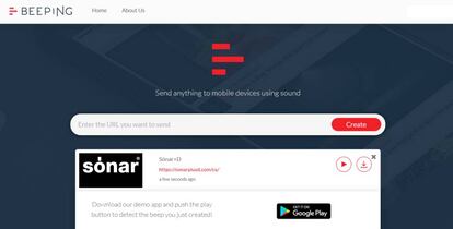 La URL del Sónar+D convertida en un so inaudible.