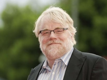 Philipp Seymour Hoffman posa en la alfombra roja del Festival de Venecia en 2012. 