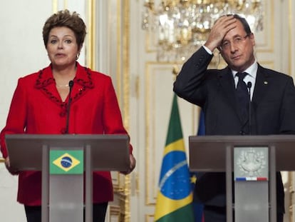 Los presidentes Rousseff y Hollande, este martes en Par&iacute;s.