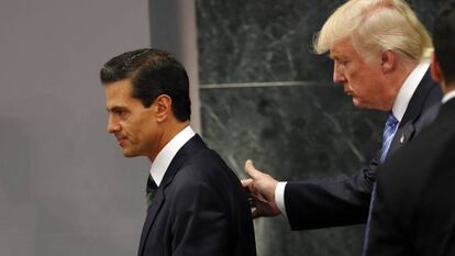 Donald Trump y el presidente de M&eacute;xico Enrique Pe&ntilde;a Nieto.