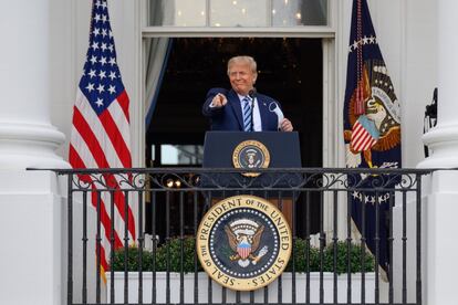 Donald Trump, en el balcón de la Casa Blanca.