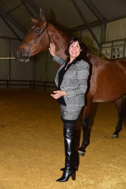 Carmen Martínez Bordiú en el Salón Internacional del Caballo, en Sevilla.