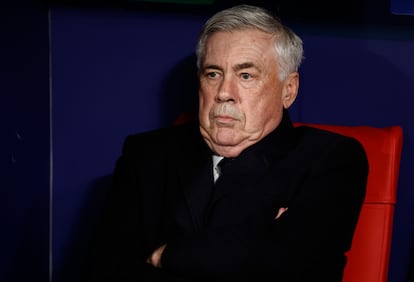 El entrenador del Real Madrid, Carlo Ancelotti, antes del partido. 