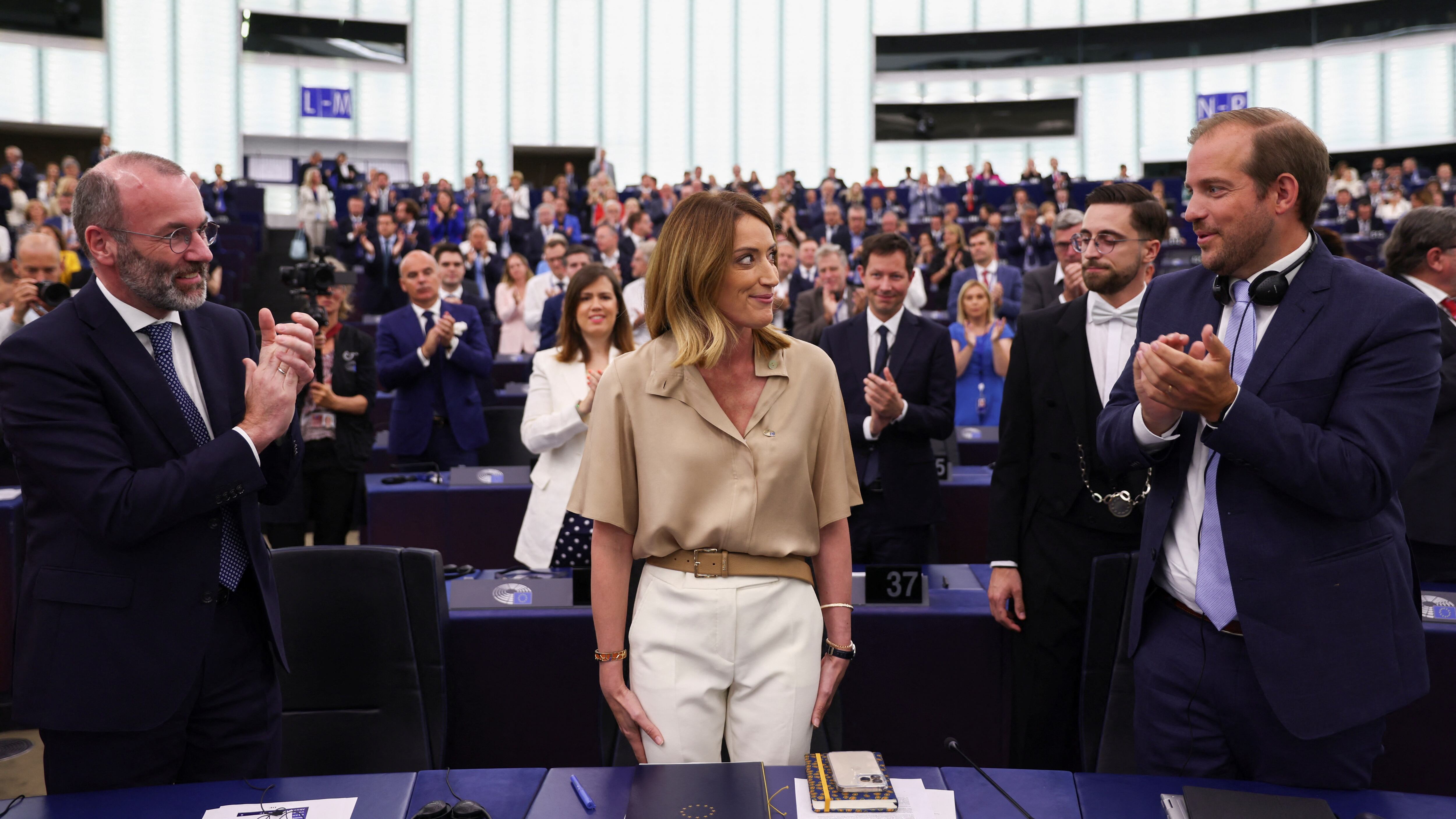 La conservadora Metsola, reelegida presidenta del Parlamento Europeo 