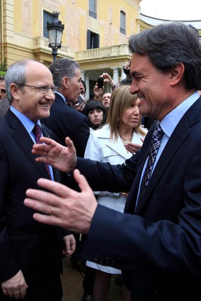 José Montilla y Artur Mas, en la Diada de Sant Jordi.