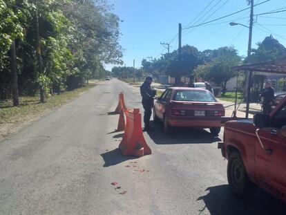 Un puesto de revisión en Las Choapas (Veracruz), México.