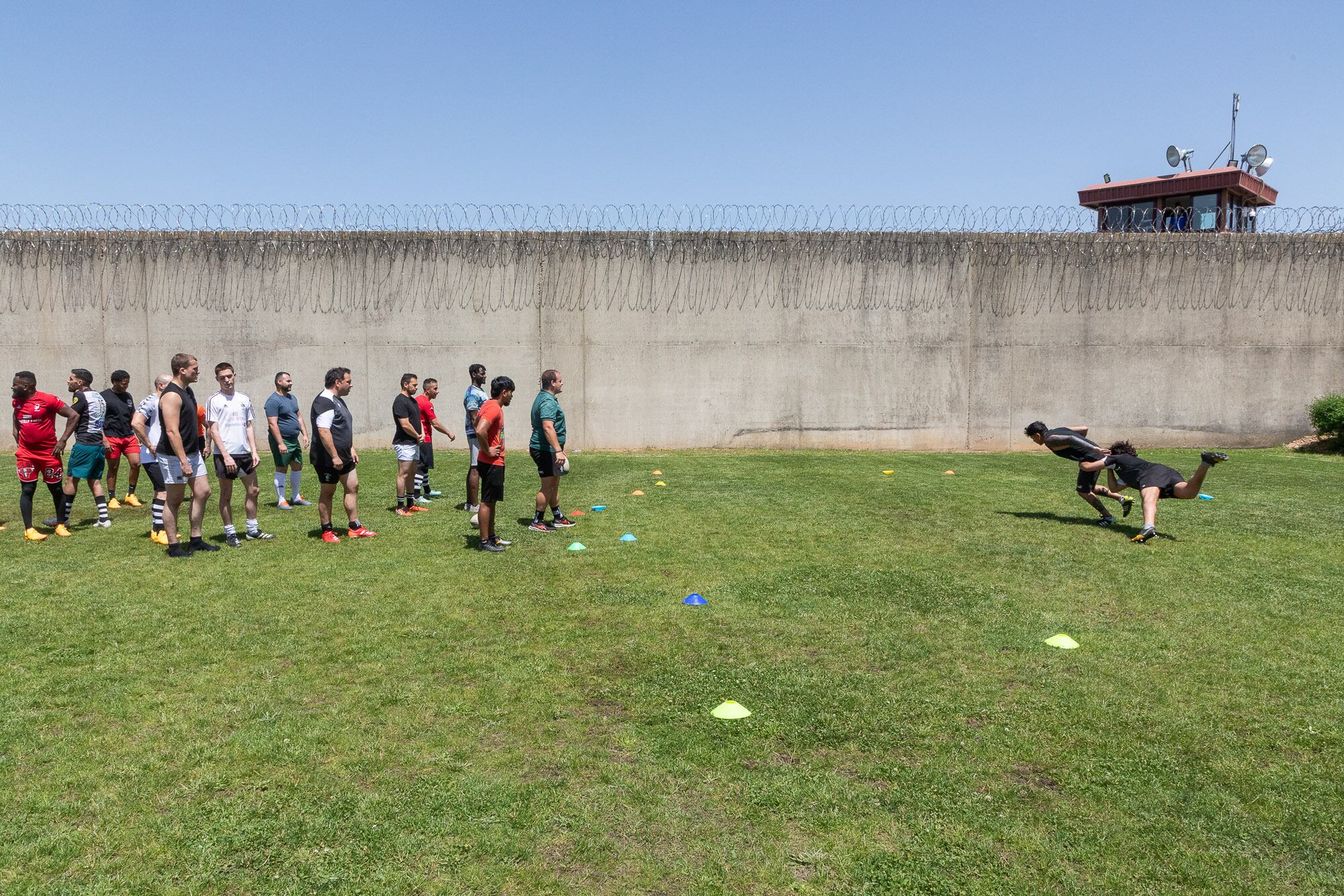 Los All Blacks entrenan con los presos y presas de Valladolid