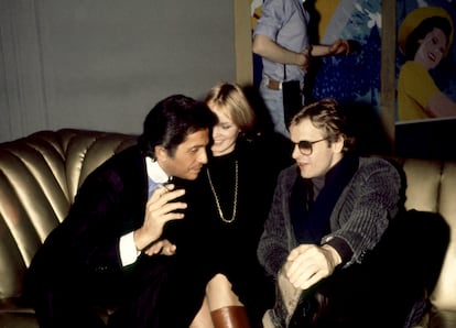 Valentino Garavani, Jessica Lange y Mijail Baryshnikov en Studio 54 en 1978.