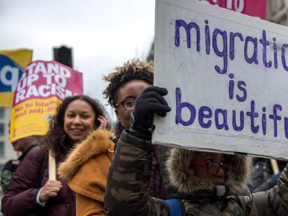 Marcha antiracista en Londres el pasado 17 de marzo.