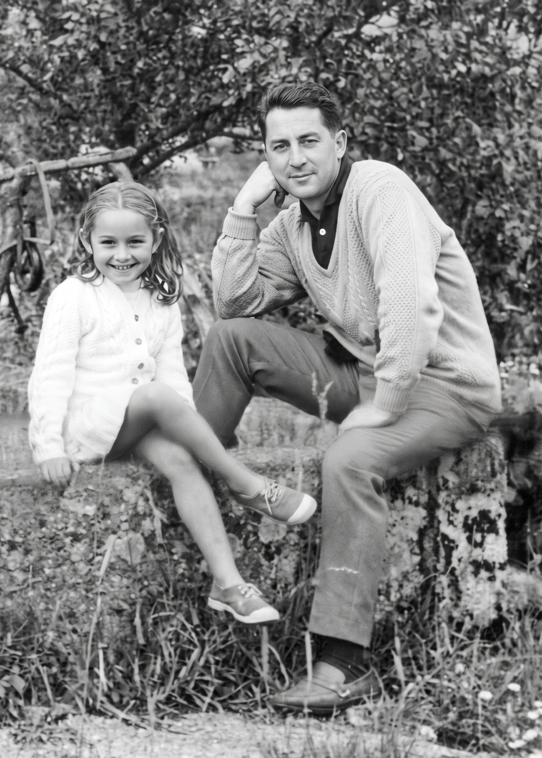 Susana Fortes junto a su padre, José Fortes, capitán del ejército, en una foto de archivo cedida por la autora.