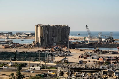 Vista del estado actual del puerto de Beirut, el pasado jueves.