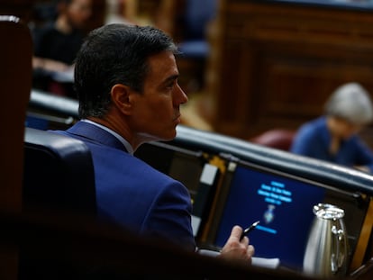 DVD 1108 (26 05 22). Madrid. Congreso de los Diputados. Pleno monográfico sobre las escuchas del CNI. Cpmparece Pedro Sanchez, presidente del gobierno. Están Cuca Gamarra, Abascal,  Gabriel Rufian, Asens Llodrá  . © LUIS SEVILLANO 