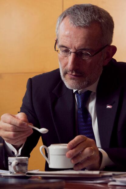 Guillaume Pépy, presidente de la SNCF, durante una reciente visita a Barcelona.