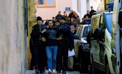 Norbert Feher, Ígor el Ruso, a su salida de los juzgados de Alcañiz (Teruel), al día siguiente de su detención.