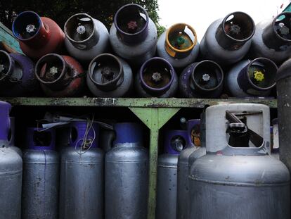 Tanques que contienen gas licuado en Chile