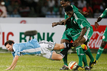 Messi, durante el partido