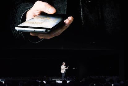 Imagen de la presentaci&oacute;n del Samsung Galaxy S7 en el Mobile World Congress (MWC) de Barcelona, el pasado febrero.