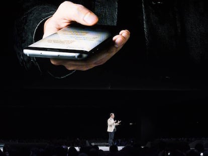 Imagen de la presentaci&oacute;n del Samsung Galaxy S7 en el Mobile World Congress (MWC) de Barcelona, el pasado febrero.