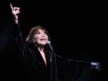 Juliette Greco durante la apertura de un festival musical en Bourges (Francia) en 2015