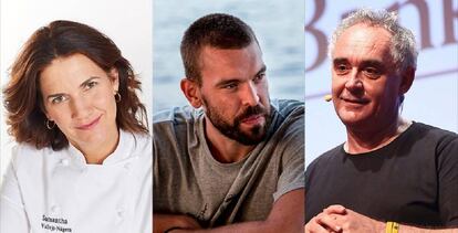 Samantha Vallejo-Nágera, Marc Gasol y Ferran Adrià.