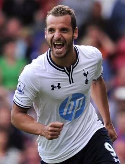 Soldado, en un partido de la Premier en 2013.