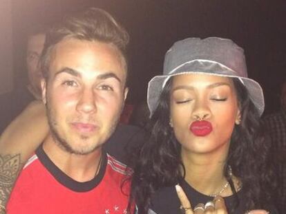 Mario Götze y Rihanna, amigos de fiesta y dos grandes del Mundial de Brasil 2014