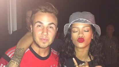 Mario Götze y Rihanna, amigos de fiesta y dos grandes del Mundial de Brasil 2014