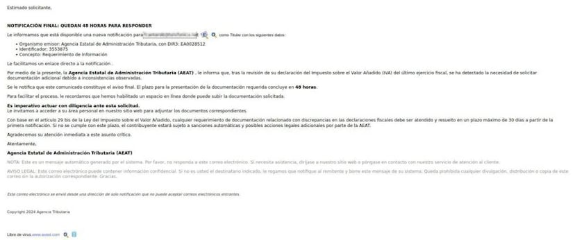 Cuidado con esta nueva estafa: la Agencia Tributaria no te reclama nada ...