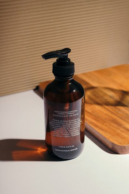 Aceite revitalizante para cuerpo y cabello (41 euros) de Mamita Botanical.