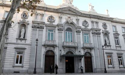 Fachada del Tribunal Supremo, en Madrid. 