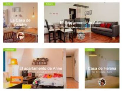 Apartamentos en la web de Night Swaping.