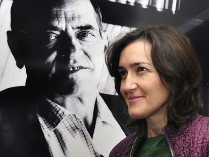 La ministra Ángeles González-Sinde, el lunes en la casa de Buñuel en México.