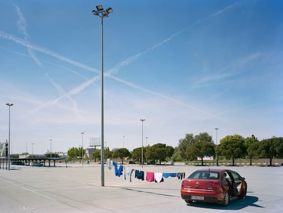 El aparcamiento del Carrefour de El Prat de Llobregat