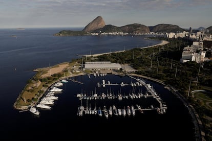 Marina da Gloria, lugar donde se disputaban las pruebas de navegación.