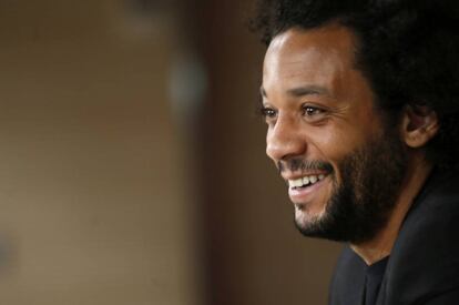 Marcelo, este jueves, en el acto de renovación de su contrato hasta 2022.