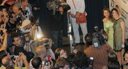 Victoria Abril, anoche, en la gala de inauguración de Cinema Jove, en Valencia.