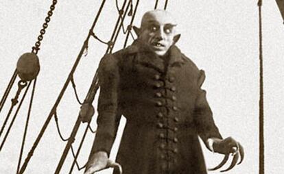 Una imagen del filme Nosferatu, de F. W. Murnau.