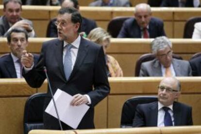 Rajoy, en la sesión de control al Gobierno del Senado.