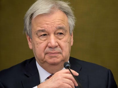 António Guterres, secretario general de la ONU, en una conferencia de prensa el pasado 29 de abril.