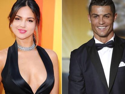 La actriz Eiza Gonz&aacute;lez y Cristiano Ronaldo.