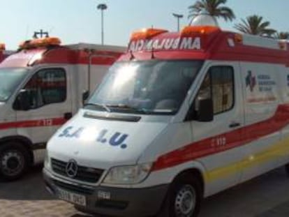 Una unidad del SAMU en las playas valencianas.