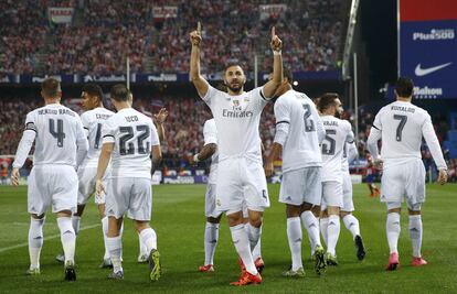 Benzema celebra el 0 a 1