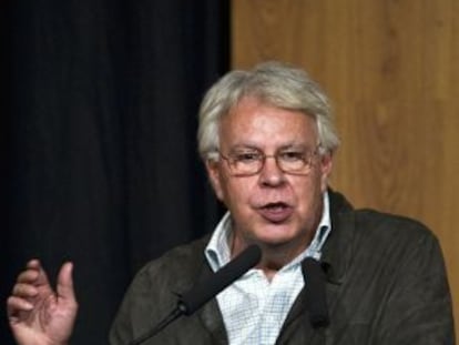 Felipe González, durante su intervención en México.