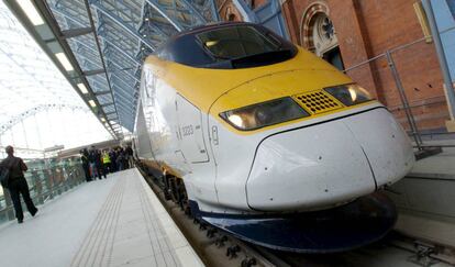 Un tren de Eurostar a su llegada a Londres.