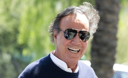 Julio Iglesias, en Málaga en agosto de 2018.