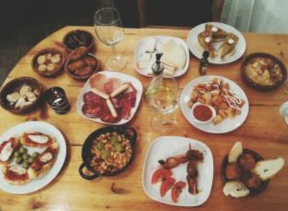 Las tapas del Rincon de Don Quijote, en Viena.