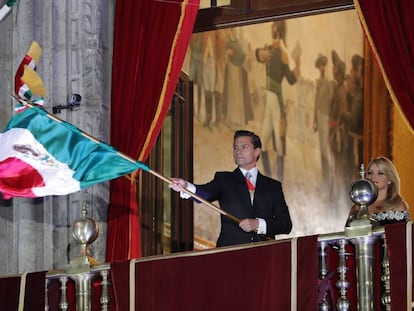 Pe&ntilde;a Nieto durante el Grito de la Independencia