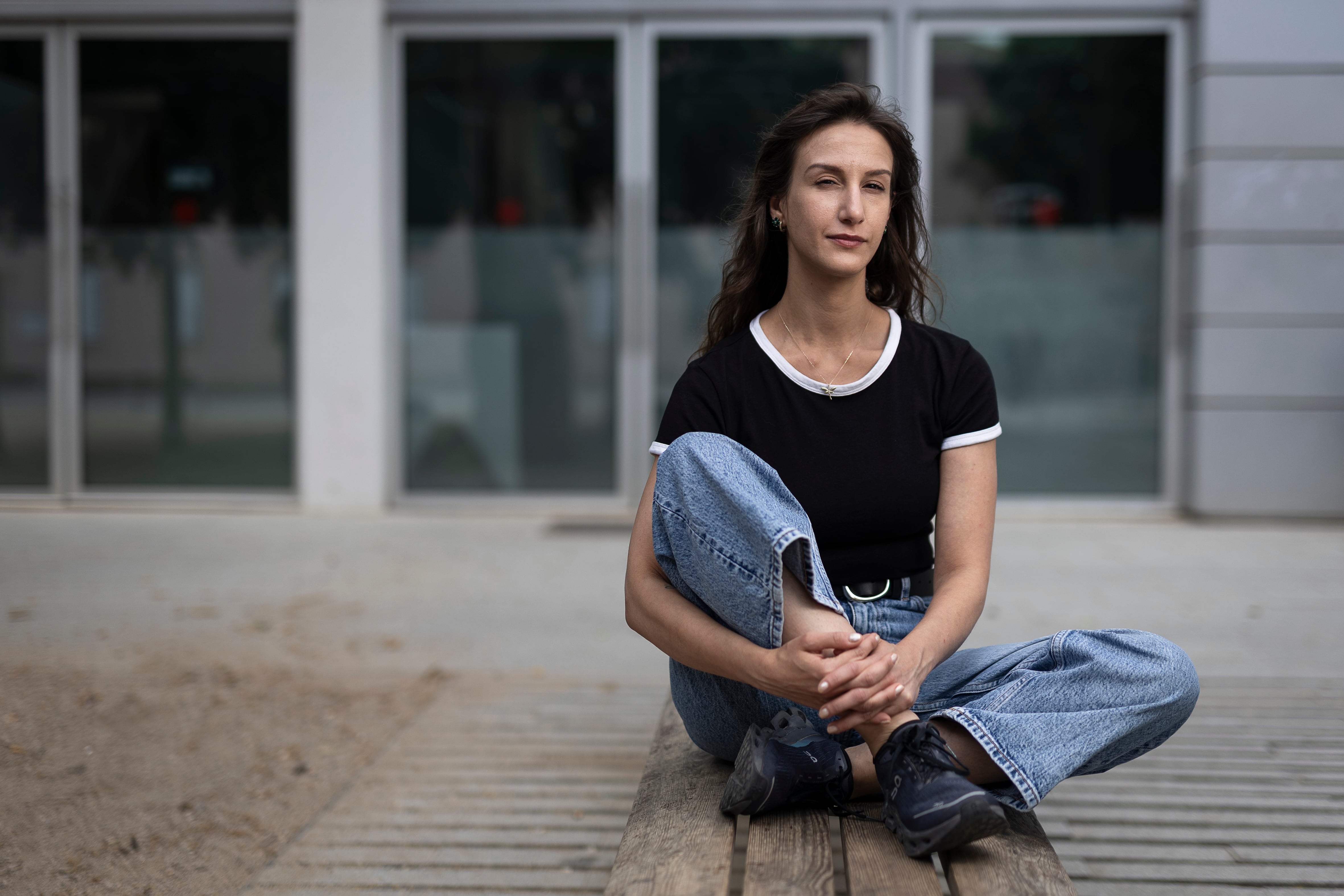 La periodista e investigadora palestina Mariam Barghouti, el jueves en el centro de Barcelona.